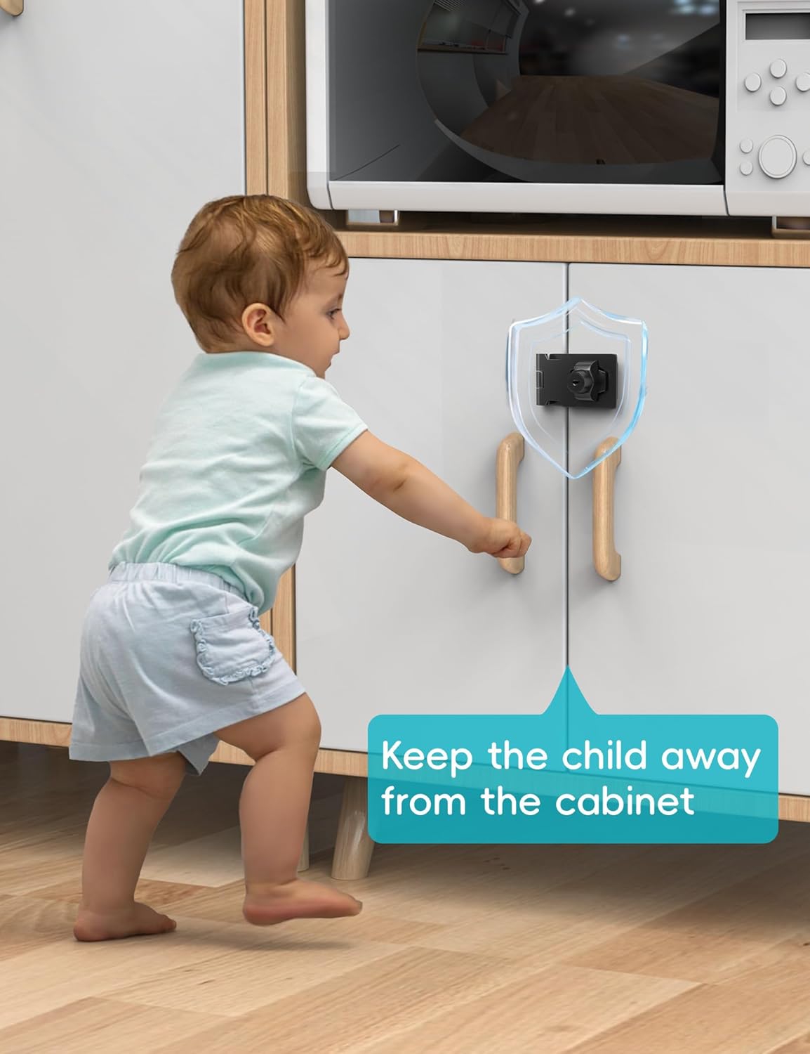 2.5 Inch Keyed Hasp Lock for Cabinets & Small Doors, Twist Knob Design, Heavy Duty Zinc Alloy with Chrome-Plated Iron, Includes Keys & Screws - Black, 2 Pack