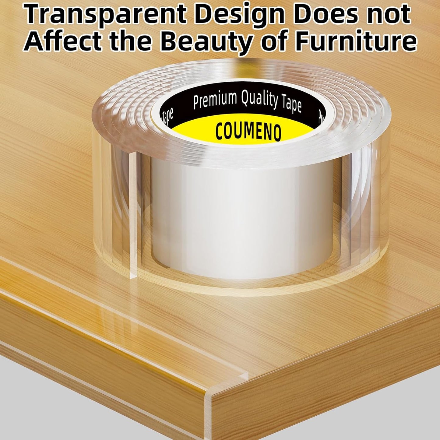 2Pack Clear Edge Protector,Safe Corner Protector, Anti-Sharp Edge Protector, for Furniture, Drawers, Tables, Cabinets 2inX6.56FT