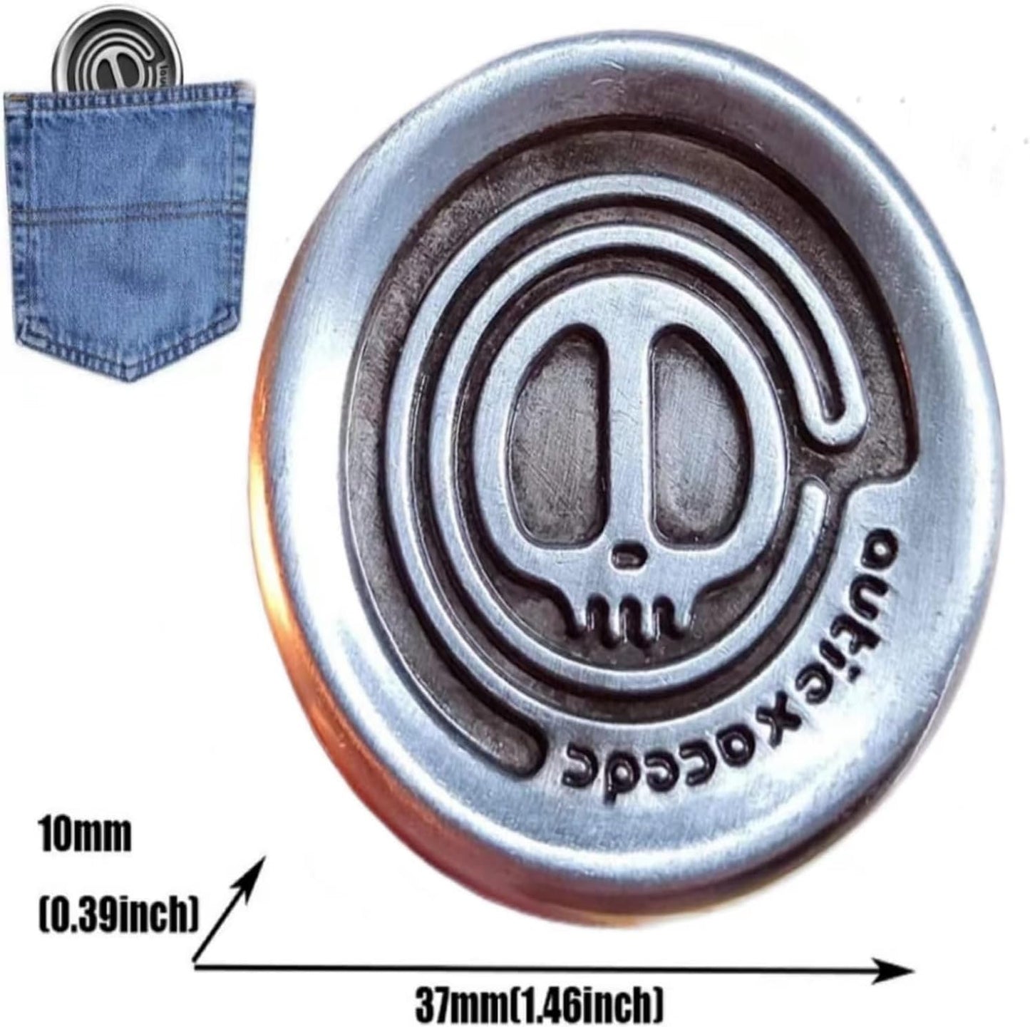 2 PCS Haptic Coin Fidget Slider Metal EDC Fidget Clicker Office Fidget Toys for Adults ADHD Autism Sensory -Yellow and Silver