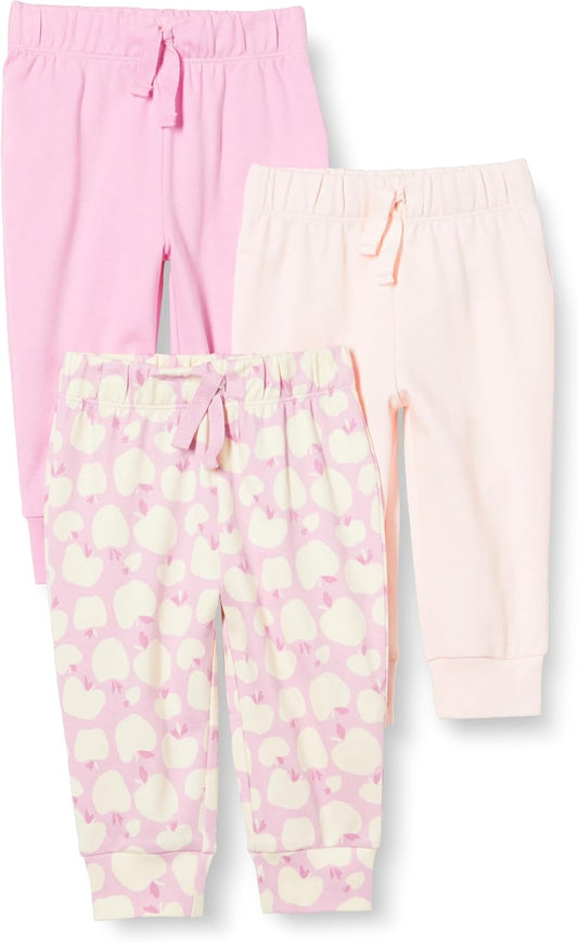 Amazon Essentials Unisex Toddlers and Babies' Cotton Pull-On Pants, Multipacks