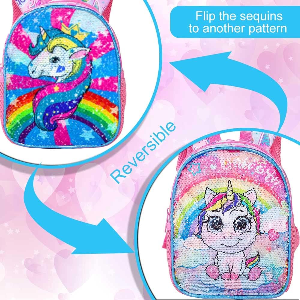 gxtvo Toddler Backpack Leash, 9.5" Kids Safety Leashes Bookbag for Children Boys Girls - Unicorn/Butterfly/Mermaid/Dinosaur