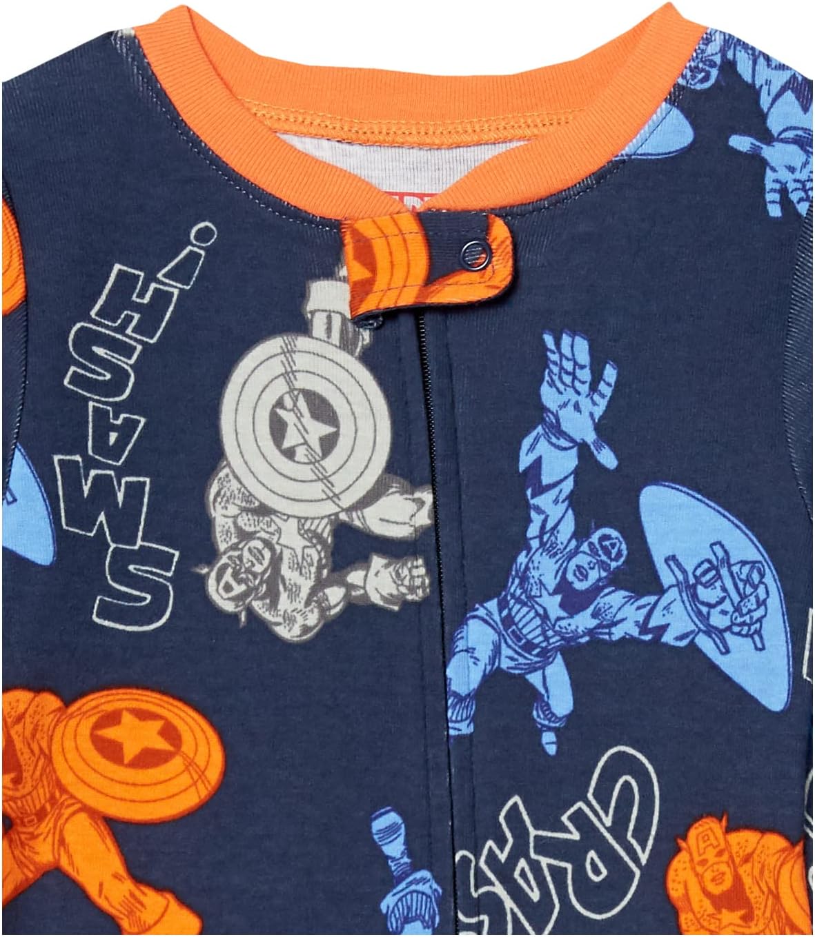 Amazon Essentials Disney | Marvel | Star Wars Unisex Babies' and Toddlers' Snug-Fit Cotton Footed Pajamas, Multipacks