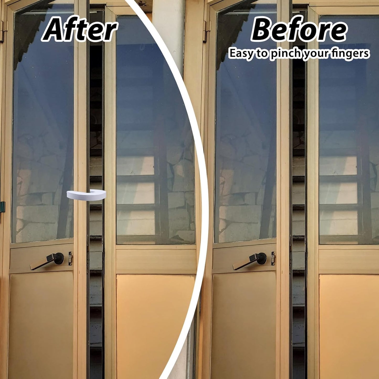 6 Pack Cat Safety Doors Stoppers Finger Pinch Guard EVA Foam Anti Door Slam Stopper to Keep Doors Open Stop Door from Slamming - White