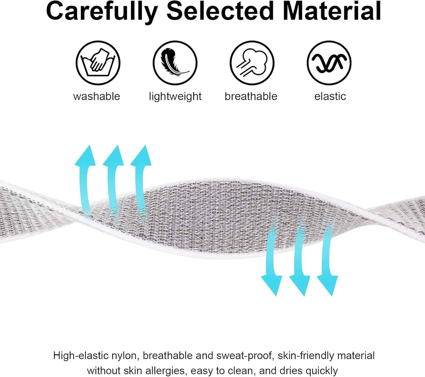 AirTag Bracelet for Kids, Apple Air Tag Protective Cover with Nylon Wristband, Anti Lost GPS Trackers Case Cover Elastic Watch Band for Toddlers Girls Boys Elders (Grey)