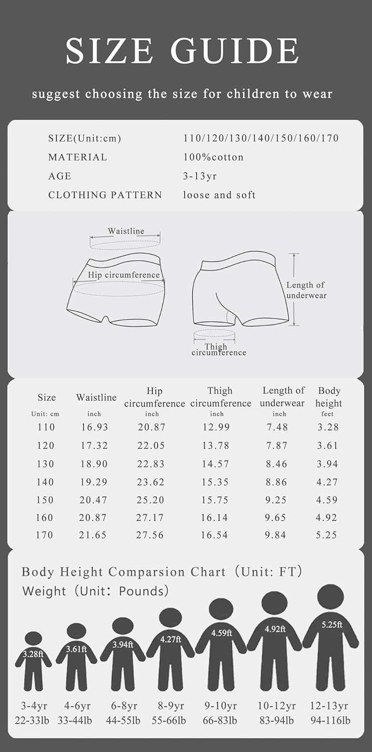 GZMM Girls Organic Cotton Shorties Underwear Toddler Briefs Kids Panties Pack of 3