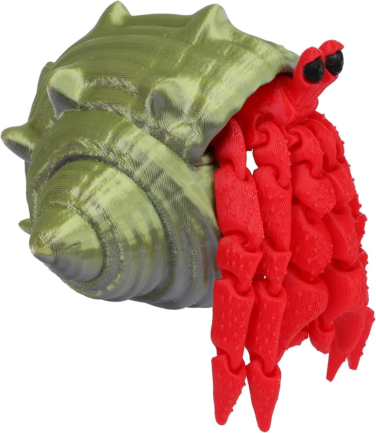 3D Printed Hermit Crab Animal,Full Articulated Flexible Crystal Hermit Crab, Adults Fidget Toys for Autism ADHD, 3D Printed Stuff Animals Toy, Crab Toy, Octopus Toy, Home Office Decor (Red)