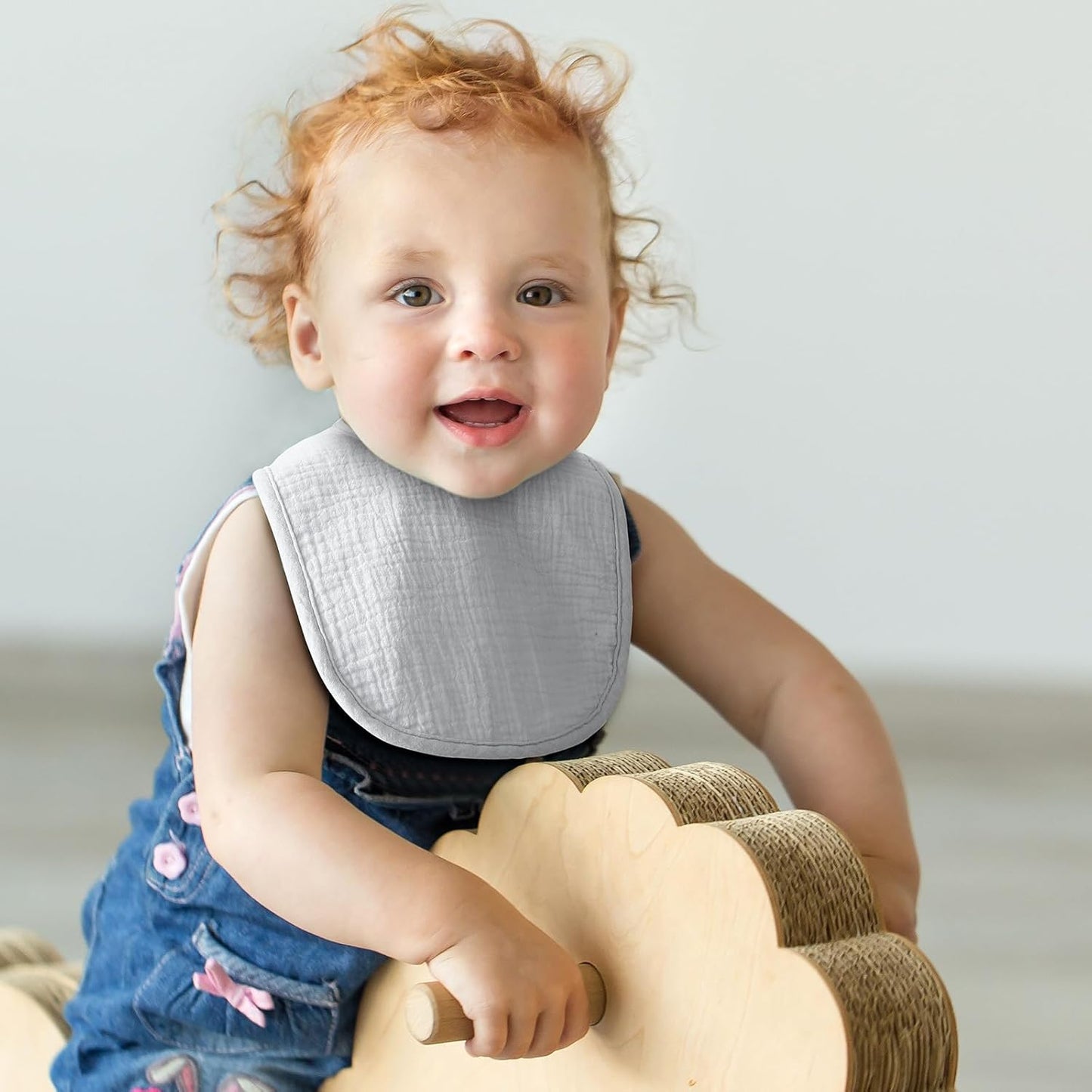 6-Pack Muslin Baby Bibs for Unisex Boys Girls, Cotton Baby Drool Bibs, Drooling and Teething Bibs for Infant