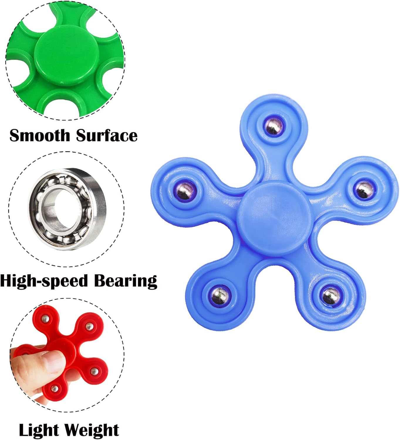 24 Pack Fidget Spinner Toys for Kids，Stress Relief Sensory Toys,Birthday Party Favors Gifts,Goodie Bag Stuffers, Classroom Prizes Fidget Toys