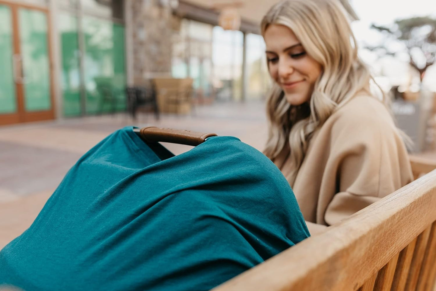 Copper Pearl Multi-Use Cover: Car Seat Covers, Nursing Cover, and Stroller Cover for Sun - Stretchy Fabric, All-Season Use, Stylish Designs, Easy Access for Moms - Jaspar