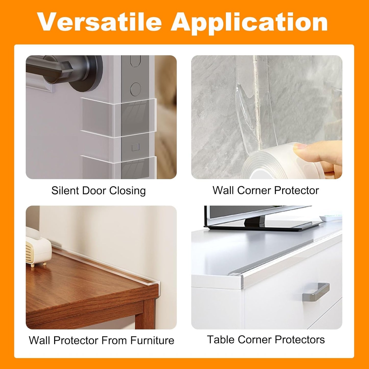 2.6 in x 13.12 FT,Clear Soft Corner Protectors for Furniture Strip,Sharp Edge & Table Bumper,Window Edge,Wall Protector, Soft Corner Guards Safe for Proof,Table Corner Protectors in Family