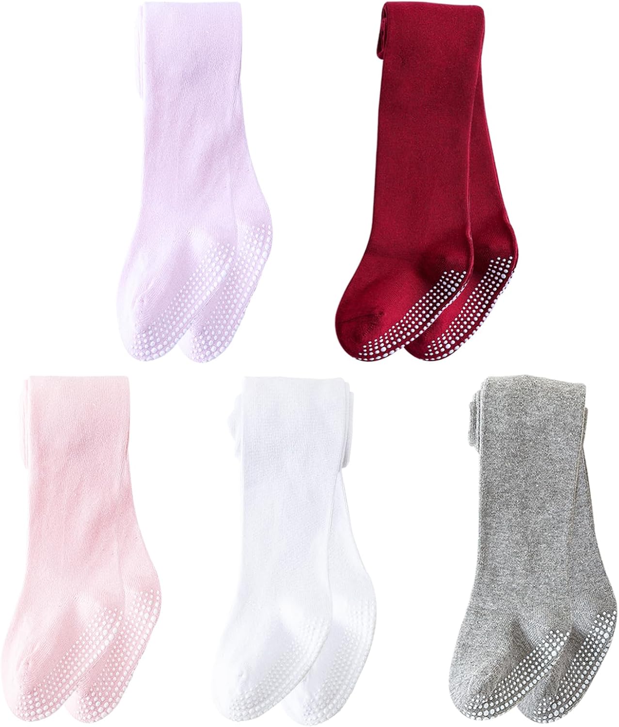 Mini angel Baby Tights Non Slip Baby Girl Tights Plain/Shoe-Look Leggings Seamless Pantyhose Warm Cotton Leggings Non-Skid