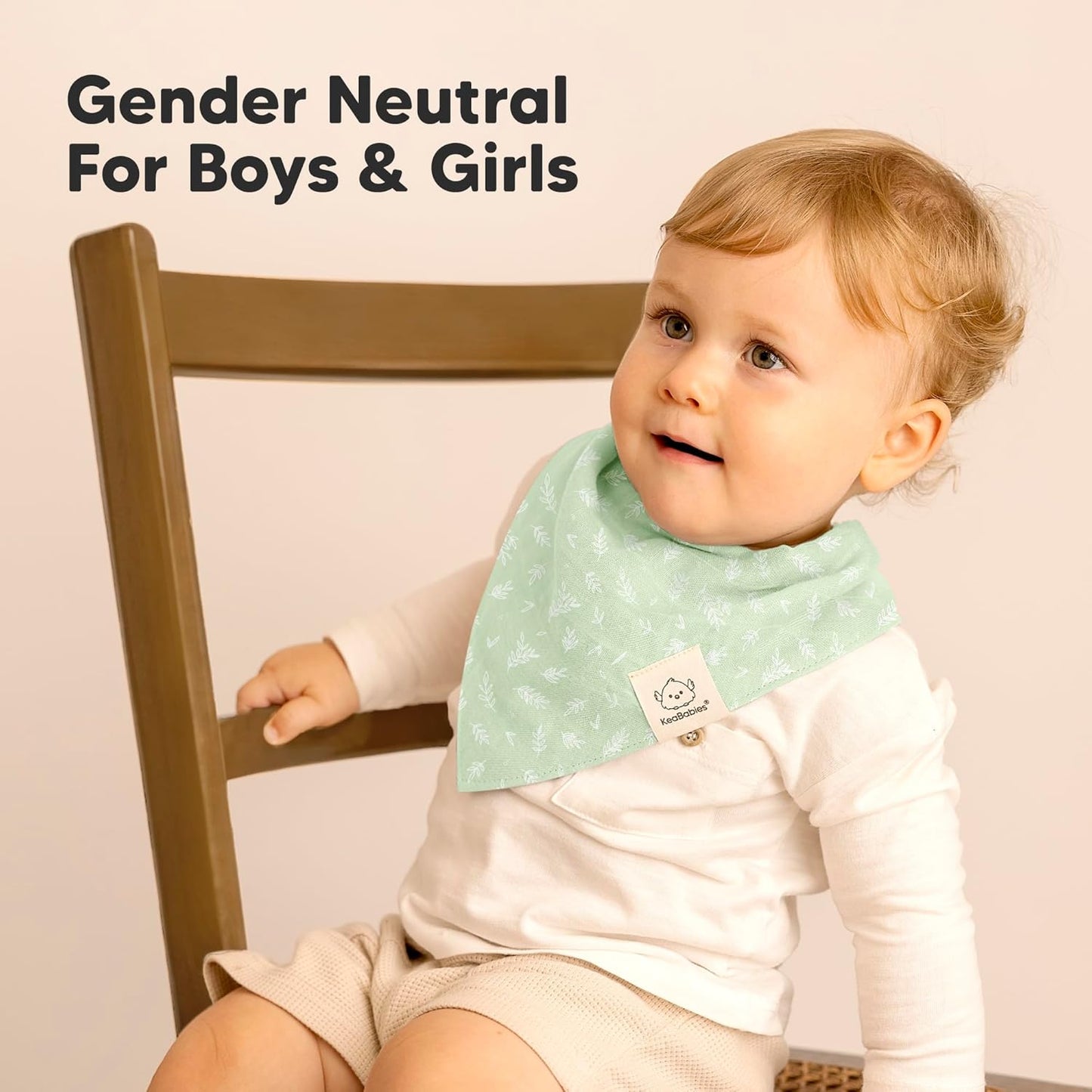 8-Pack Muslin Baby Bibs for Boys, Girls - Muslin Bandana Drool Bibs for Baby Girl & Boy, Drooling Newborn, Teething Toddler, Infant 0-36 Months, 100% Cotton Extra Absorbent & Soft(Wild Bloom)