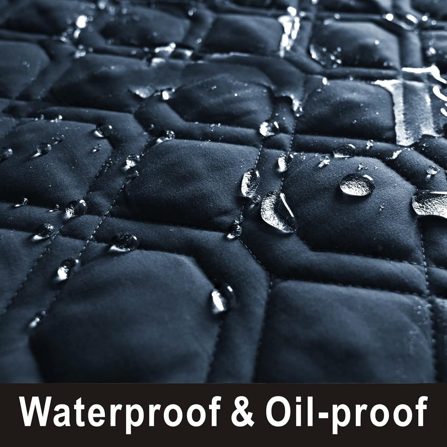 100% Waterproof Dog Bed Cover 120x82 inch Reversible Changing Pad Reusable Camping Mat for Kids/Pet/Dog/Cat Washable Geometric Embroidery Blanket Patchwork Navy+Burgundy