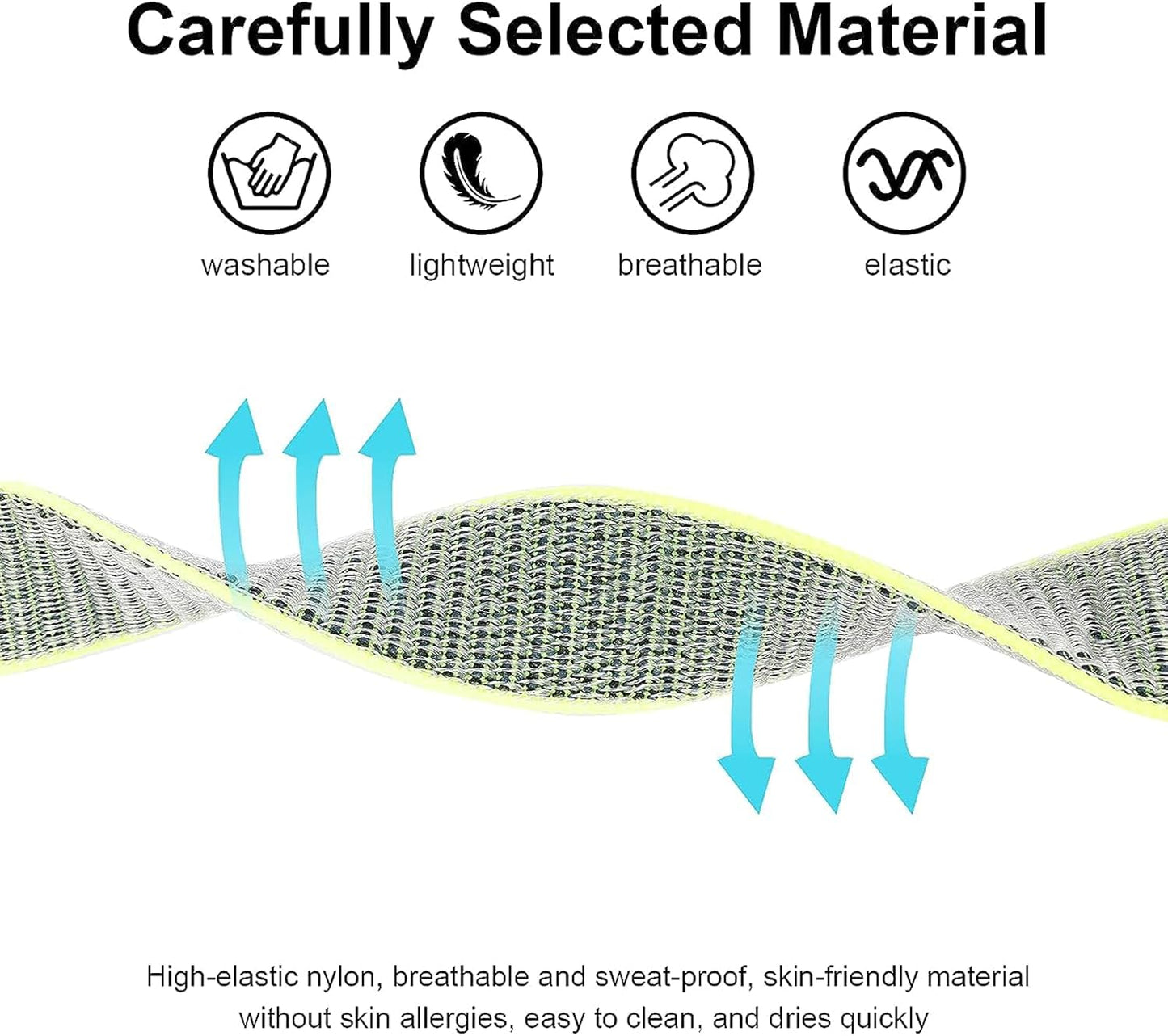 2 Pack AirTag Bracelet for Kids, Apple Air Tag Protective Cover with Nylon Wristband, Anti Lost GPS Trackers Case Cover Elastic Watch Band for Toddlers Girls Boys Elders (Blue,Green)