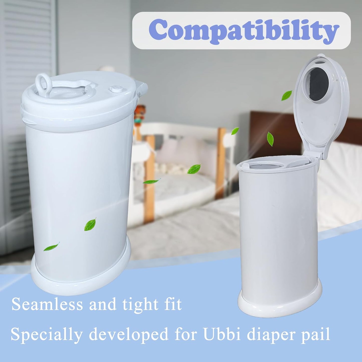 NewKe 10 Pack Baby Diaper Pail Deodorizer Refills Compatible with Ubbi Diaper Pail, Activated Charcoal Deodorizer Filters, Odor Eliminating, Precise fit, Keep Nursery Fresh