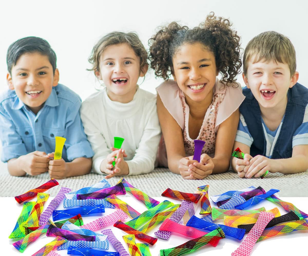 42 Pack Marble Mesh Fidget Toys,Fidget Toy Mesh and Marble Stress Relieve and Anxiety for Children and Adults, Stress Relieve Toy, Focus Enhance