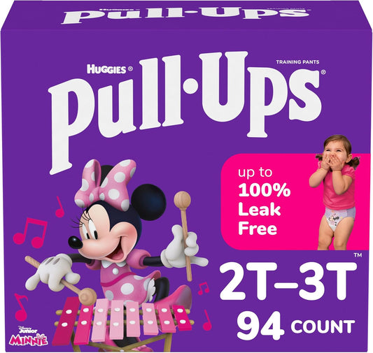 Pull-Ups Girls' Potty Training Pants, Size 2T-3T Training Underwear (16-34 lbs), 94 Count