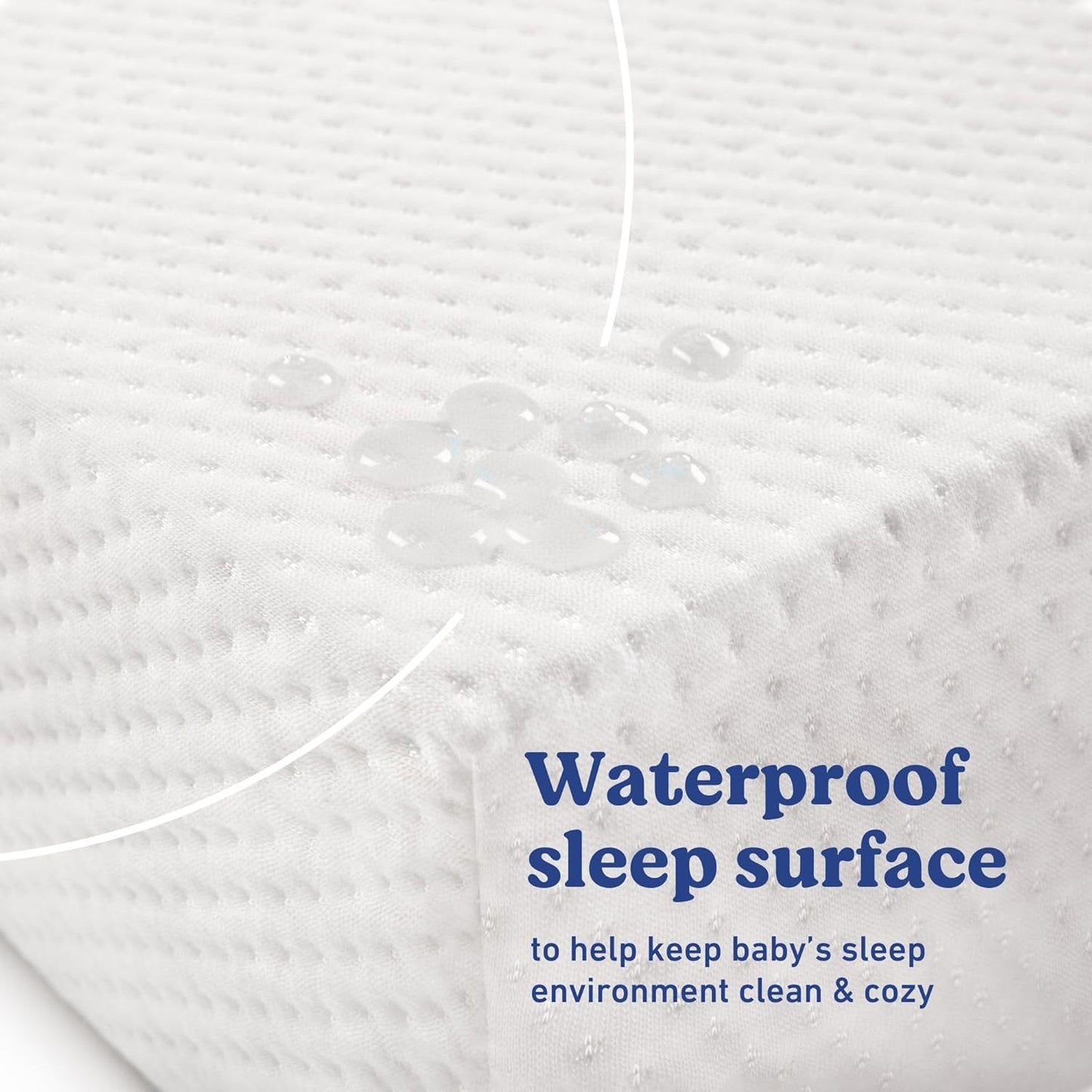 Graco Premium Crib & Toddler Mattress – GREENGUARD Gold Certified, CertiPUR-US Certified Foam, Machine Washable Cover with 100% Waterproof Surface, Fits Standard Full Size Baby Crib and Toddler Bed