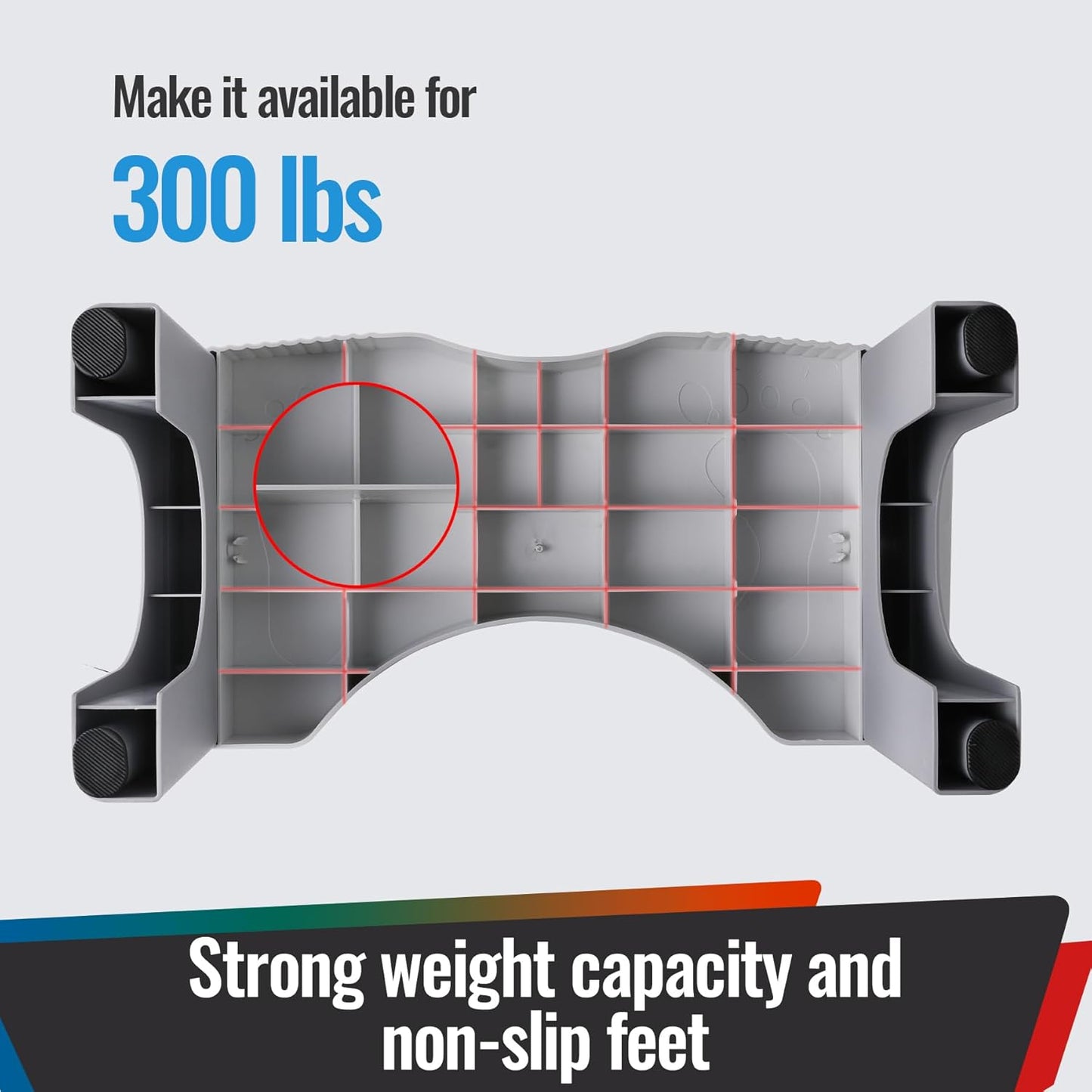 7” Toilet Potty Stool - Proper Posture Squatting Poop Step for Adults, Anti-Slip Lightweight Bathroom Potty Stools for Toilet, Stable & Durable Design, Easy to Clean (1, Grey)