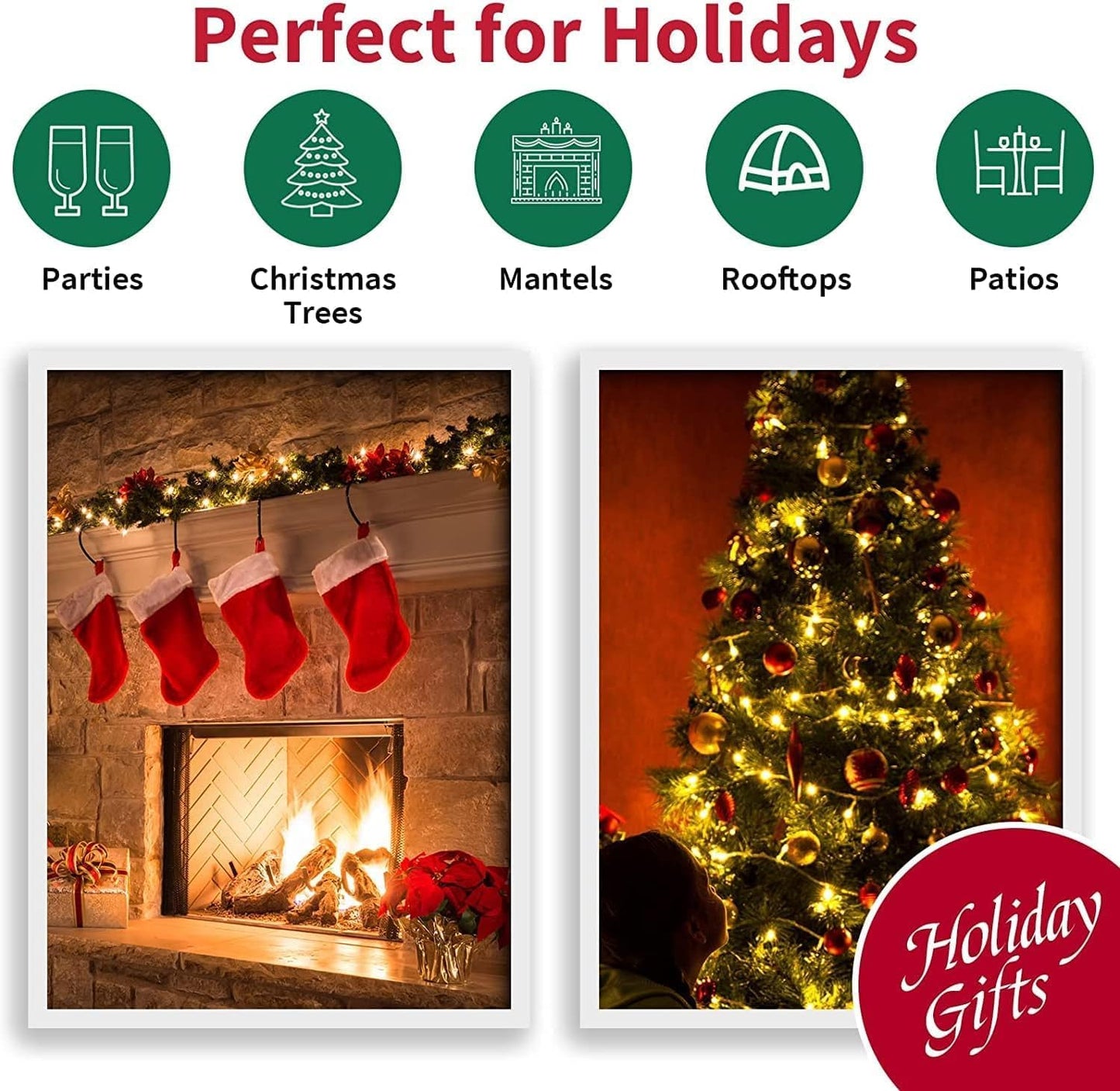 66ft Christmas Decorative Mini Lights,200 LED Green Wire Fairy Starry String Lights Plug in, 11 Lighting Modes, for Indoor Outdoor Xmas Tree Wedding Party Decoration (Warm White)