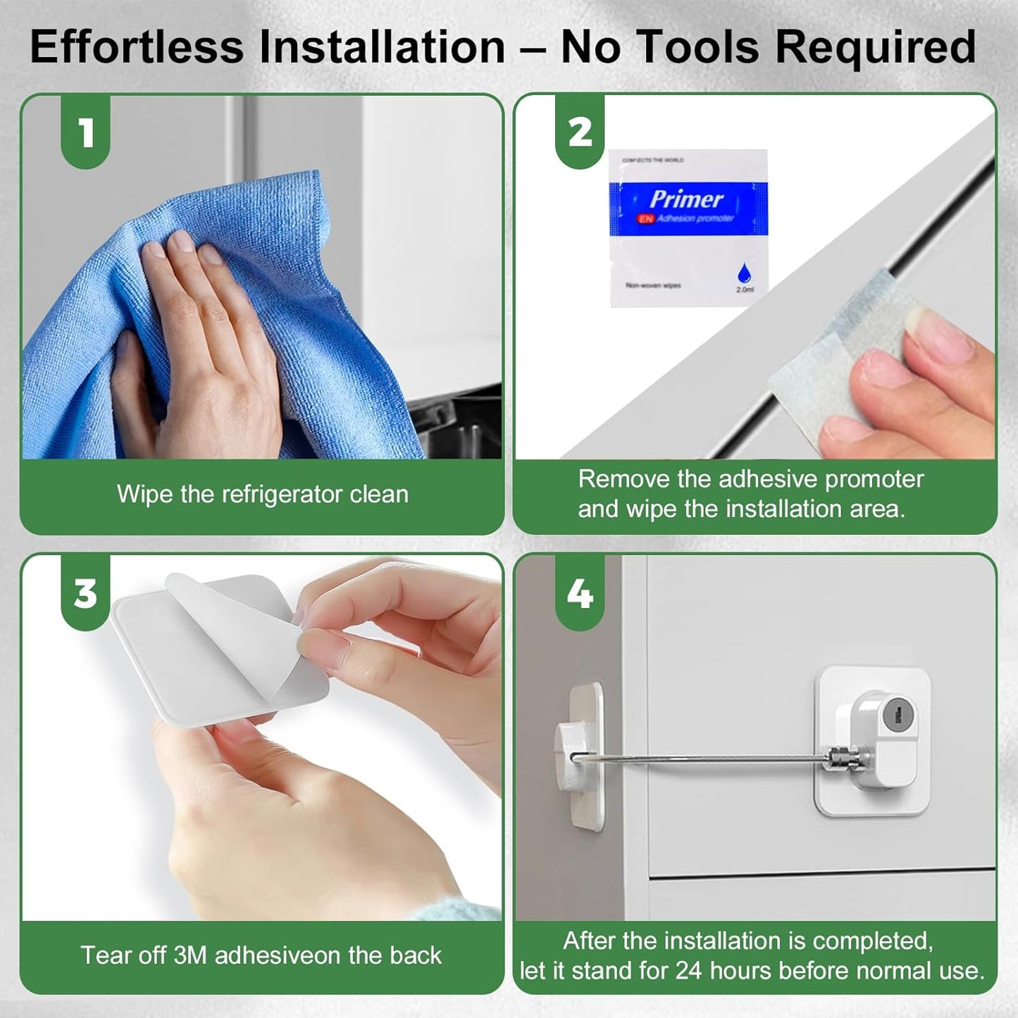 Fridge Lock (2 Pack),Refrigerator Lock with Keys,for Fridge, Cabinet Locks, Drawers, Dishwasher, Toilet and Child Safety Cabinet Locks, 3M Adhesive No Drilling (White)