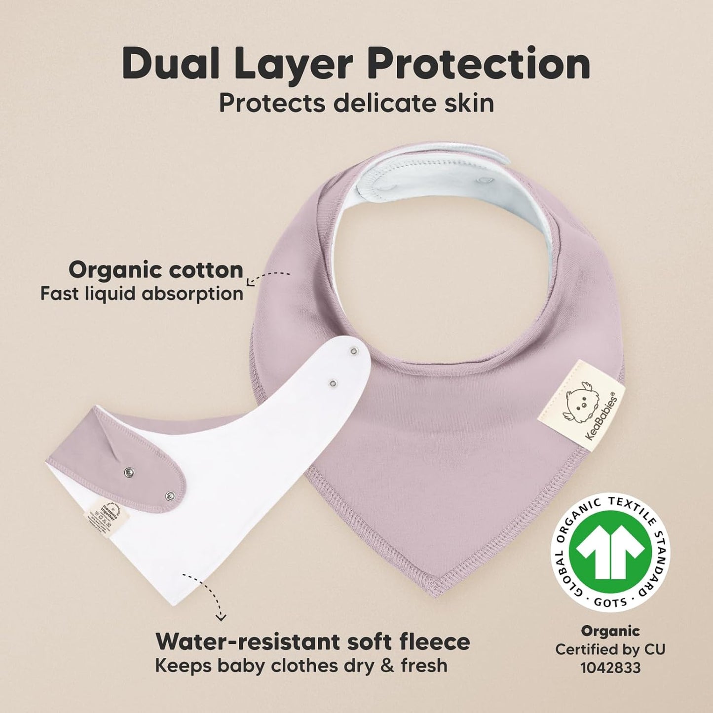 8-Pack Organic Baby Bandana Bibs for Girls - Super Absorbent Triangle Baby Bibs for Drooling and Teething Infant, 100% Cotton Extra Soft for Newborn, Infant 0-36 Months (Embrace)