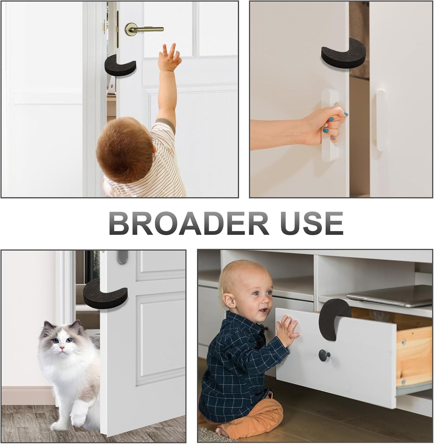 8 Pcs Multifunctional Door Pinch Guard, Stylish Door Finger Pinch Guard, Foam Door Stopper That Prevent Finger Injuries, Slamming Doors, and Keep Children or Pets from Getting Locked in Rooms