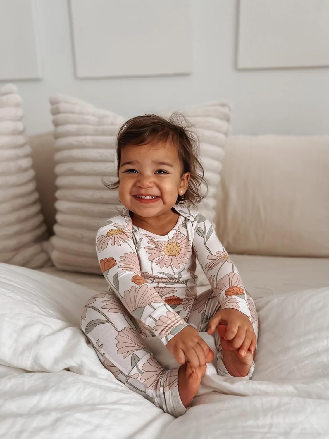 GUNAMUNA Unisex Baby Toddler Ultra-Soft Convertible Pajama, Footie or Romper Sleeper with Diaper Zipper, Newborn to 24 Months