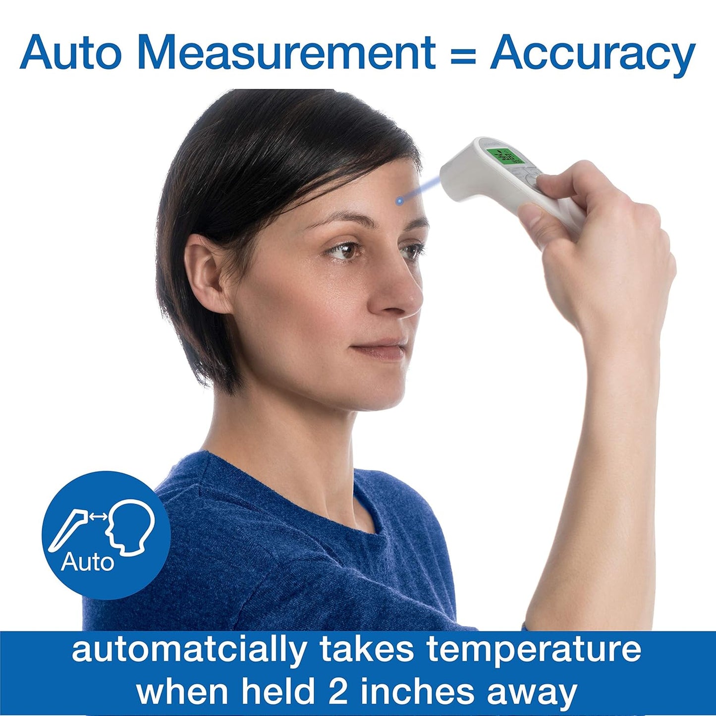 Microlife Non-Contact Forehead Thermometer, Digital Infrared No-Touch Thermometer (for Adults, Kids & Baby), Large Backlit LCD Screen, Fever Alarm, Memories & Instant Accurate Readings