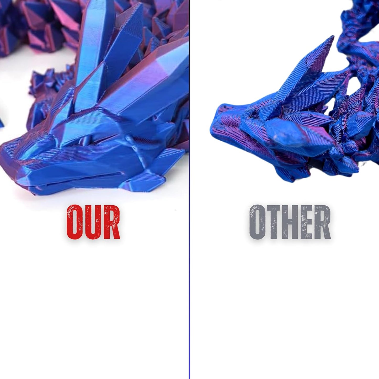 3PCS 3D Printed Dragon Fidget Toy, Full Articulated Dragon Crystal Dragon, Home Office Decor Executive Desk Toys, Fidget Toys for Autism/ADHD