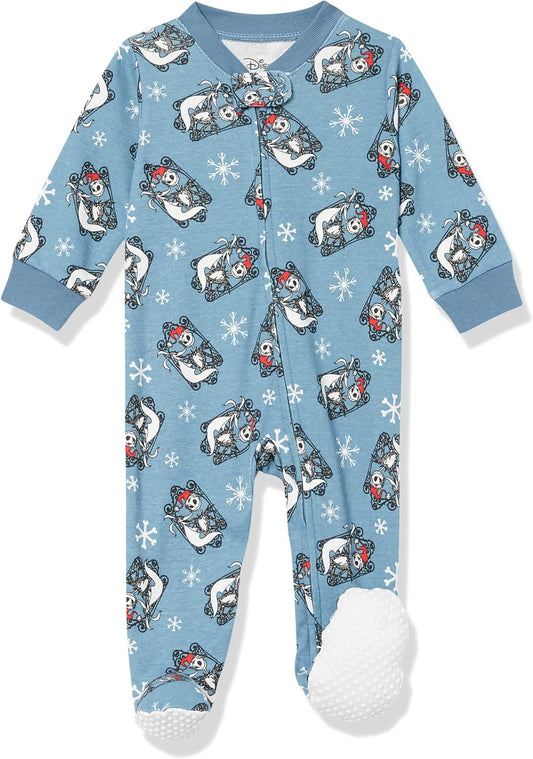 Amazon Essentials Disney | Marvel | Star Wars Unisex Babies' and Toddlers' Snug-Fit Cotton Footed Pajamas, Multipacks