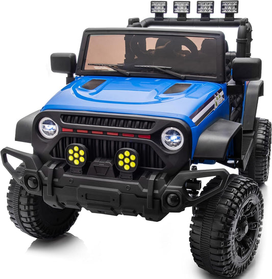 24V Kids Ride on Toy, Kids Electric Vehicles Car Ride on Car Truck for Toddlers with Remote Control, 2x200W Motor - Blue
