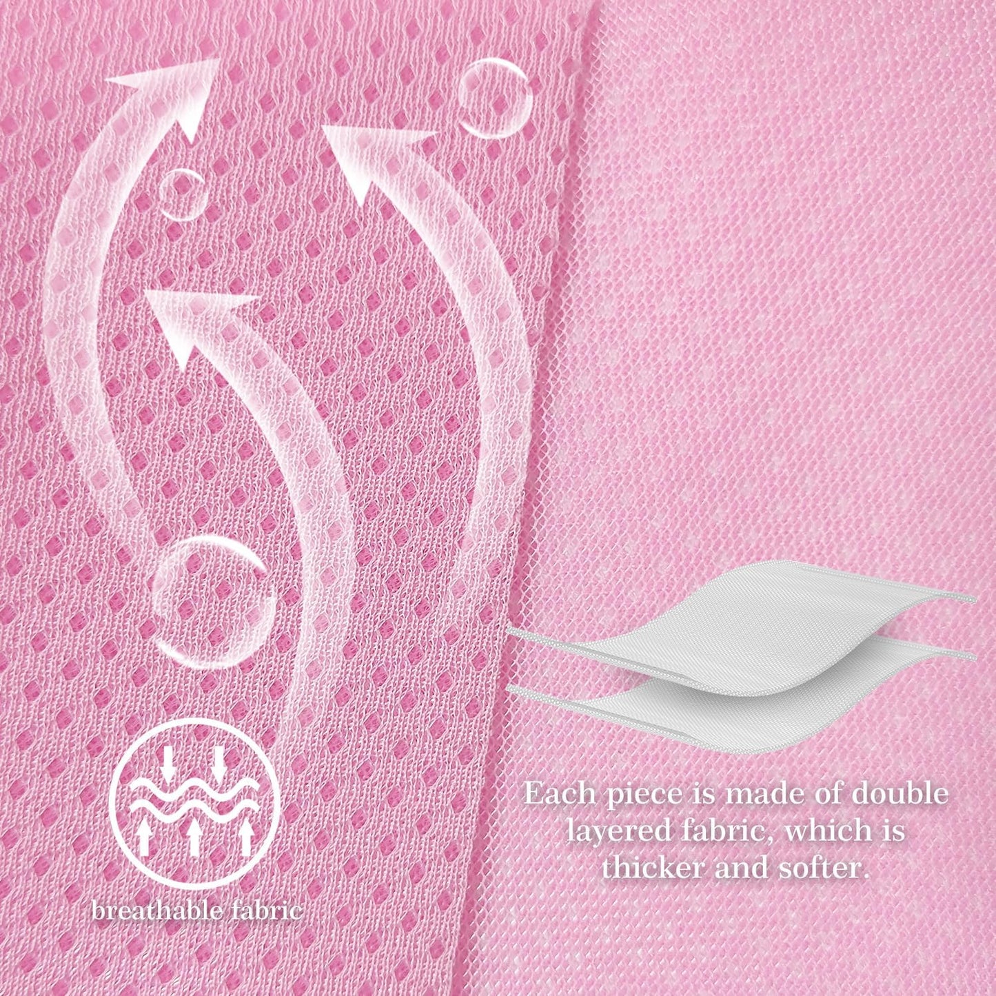 3 in 1 Breathable Crib Rail Covers for Life Size Cribs,White Soft Anti-Collision Strip Corner Covers,Protect Baby Teeth and Save Crib Rails, Rail Edge Protector Strip (Pink-4pc)