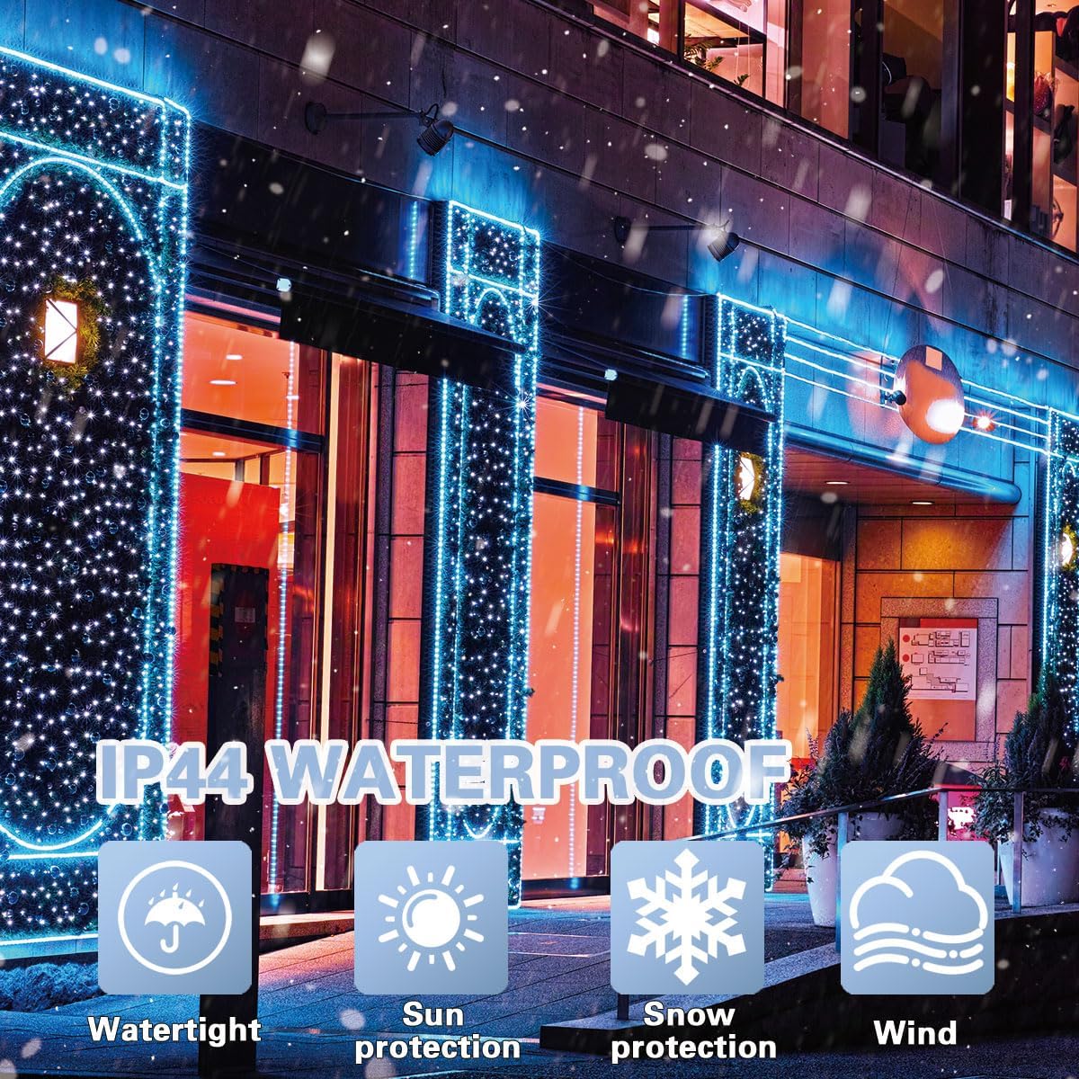 33ft Christmas Decorative Mini Lights, 100 LED Green Wire Fairy Starry String Lights Plug in, 11 Lighting Modes, for Indoor Outdoor Xmas Tree Wedding Party Decoration (Blue)