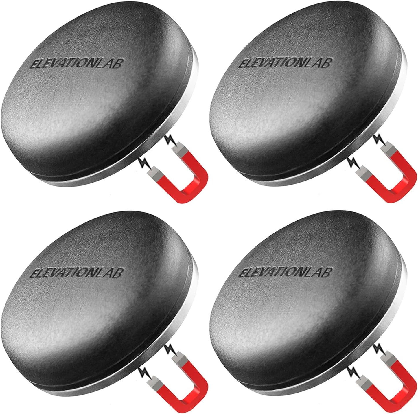 AirTag Magnetic Case Aero (4 Pack) - TagVault™ - The Aerodynamic AirTag Magnetic Case | Ultra-Strong Oversized Neodymium Magnet, Discreet, Easy Screw-On Design | Elevation Lab