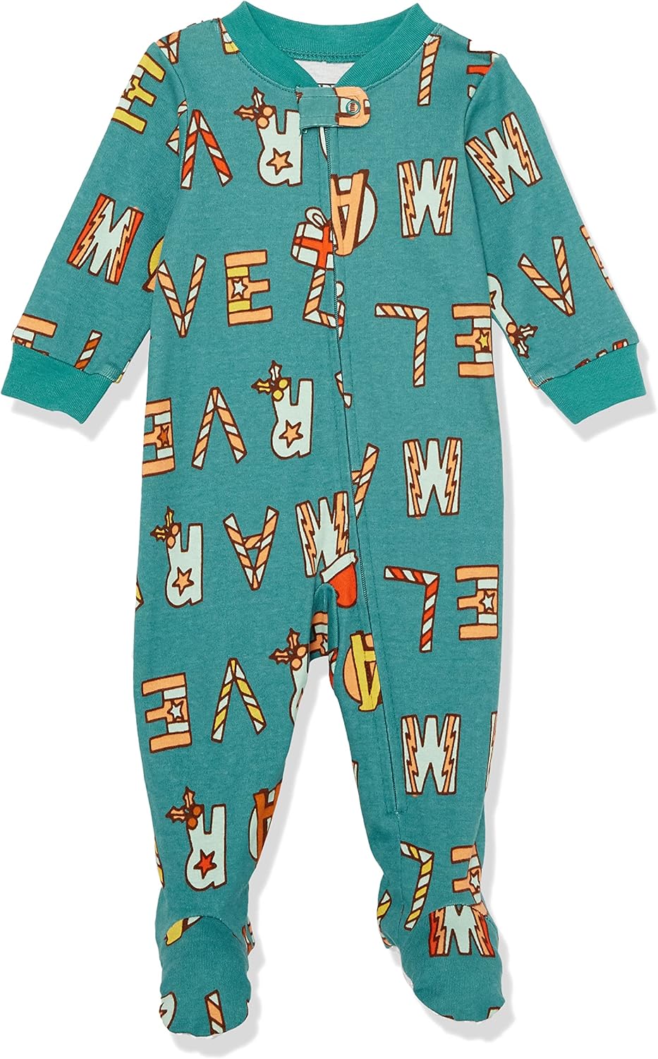 Amazon Essentials Disney | Marvel | Star Wars Unisex Babies' and Toddlers' Snug-Fit Cotton Footed Pajamas, Multipacks