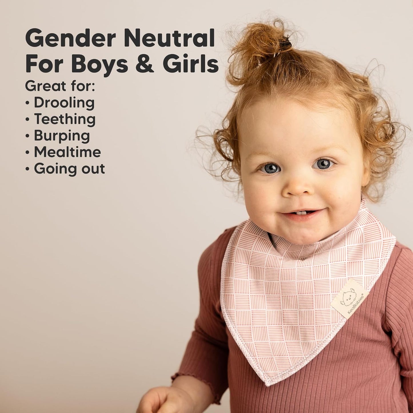 10-Pack Organic Baby Bandana Bibs for Girls - Super Absorbent Triangle Baby Bibs for Drooling and Teething Infant, 100% Cotton Extra Soft for Newborn, Infant 0-36 Months (Prism)