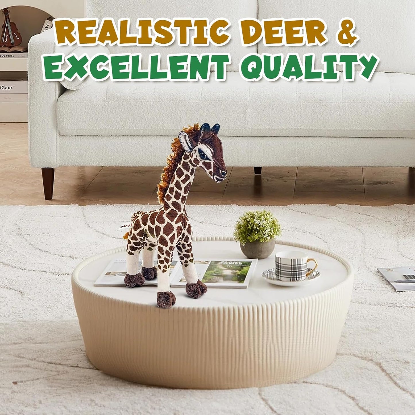 10" Cute Giraffe Plush Toy, Washable Holiday Stuffed Animal, Birthday Gift for Boys and Girls