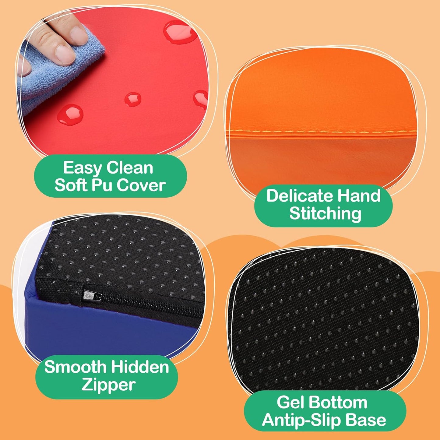 5 Pcs Foam Climbing Blocks for Toddlers, Soft Play Set Climb and Crawl Foam Activity Playset Gym Equipment for Playroom, Daycare, Kindergarten,Multicolored