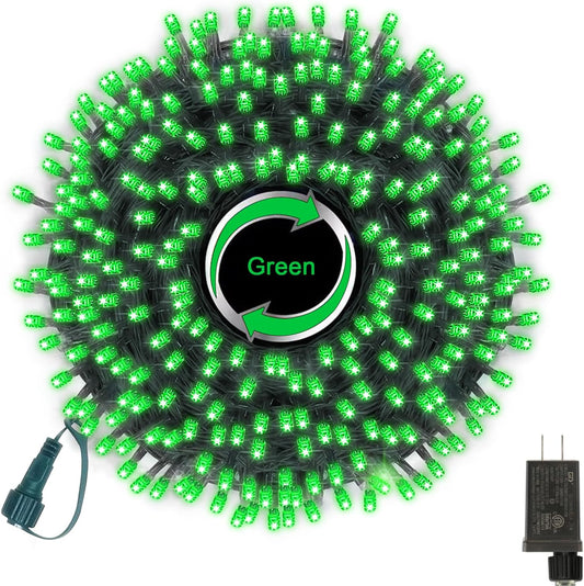 66ft St Patrick's Day Decorations String Lights,200 LED Green Wire Fairy Starry String Lights Plug in, 11Lighting Modes, for Indoor Outdoor Xmas Tree Wedding Party Decoration (Green)