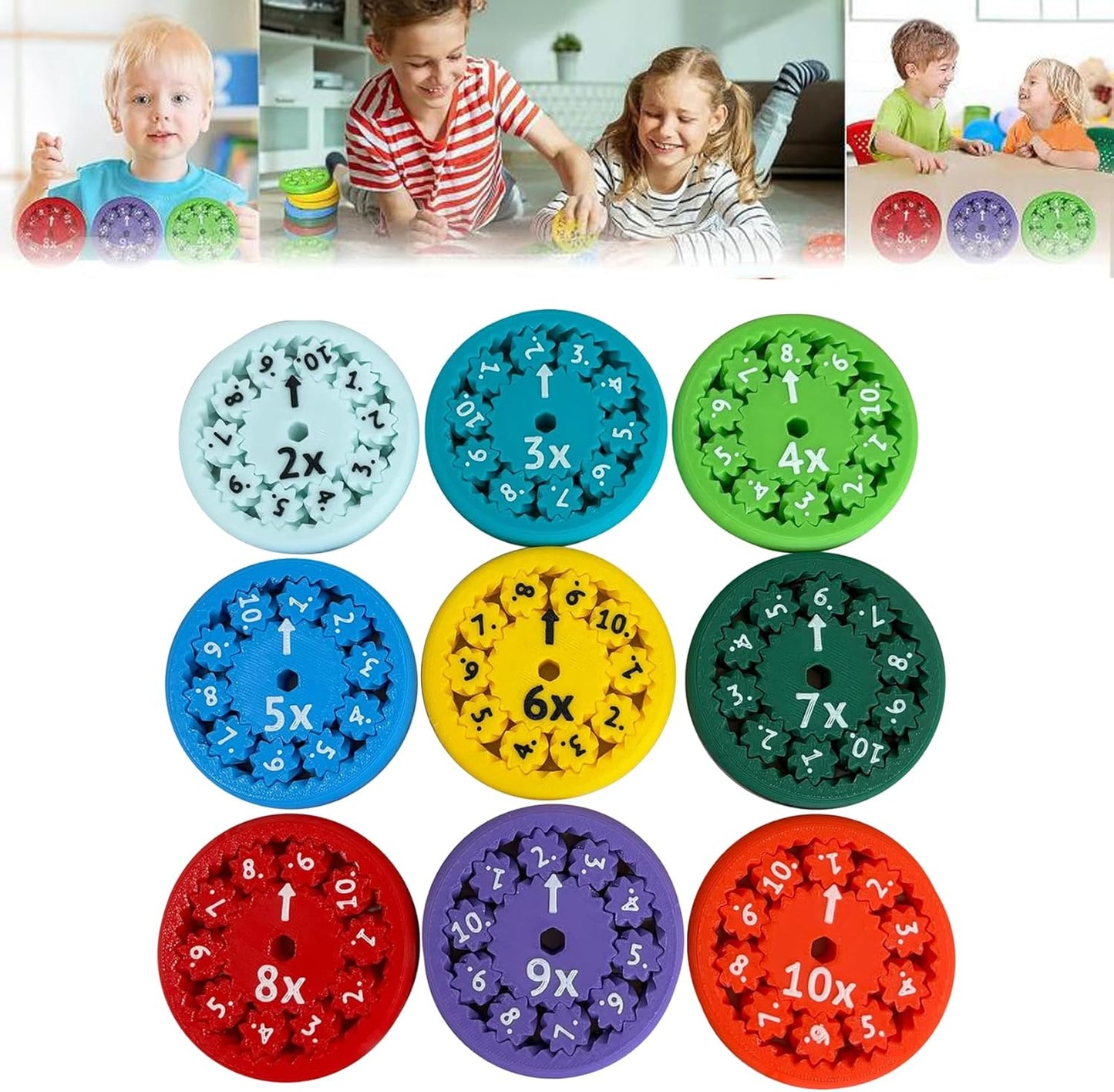 2024 Math Fidget Spinners Math Fidget Toy,Fidget Spinner Sensory Toys,Multiplication Table Game Fidget Toys,Math Games Digital Table Toy,Stress Anxiety Relief ( 9 Packs - Addition & Subtraction )