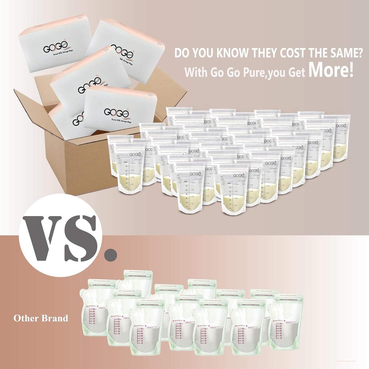 660 Count GRAND Value Pack Breastfeeding Breastmilk Storage Bags - 7 OZ, PRE-STERILIZED By Gamma Ray, BPA Free, Leak Proof Storing Double Zipper Seal, Self Stand, for Refrigeration and Freezer