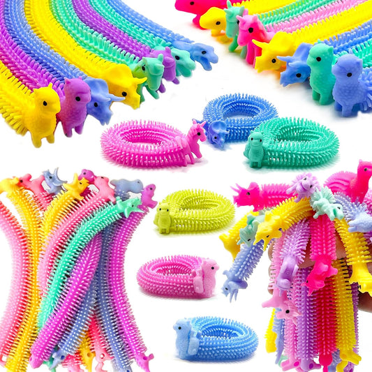 30 Pack Stretchy Strings Fidget Toys - Vibrant Sensory Toys for Kids and Adults Stress Relief - Anti-Anxiety Autism Toys - Perfect for Children's Day, Birthday Gifts, Party Favors