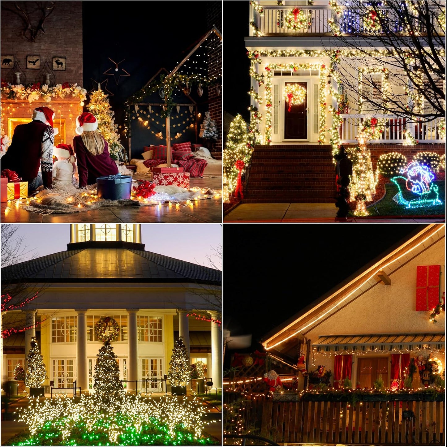 33ft Christmas Decorative Mini Lights, 100 LED Green Wire Fairy Starry String Lights Plug in, 11 Lighting Modes, for Indoor Outdoor Xmas Tree Wedding Party Decoration (Warm White)