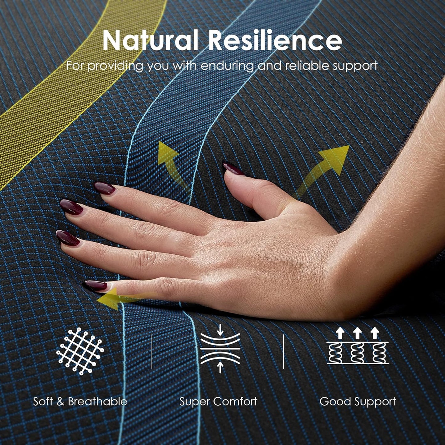 10 inch Queen Mattress Multi-Layer Memory Foam Mattress - Medium Firmness with Bamboo Charcoal & Green Tea Infusion